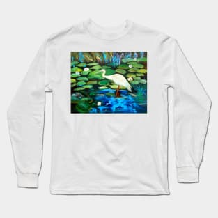 Snowy Egret Long Sleeve T-Shirt